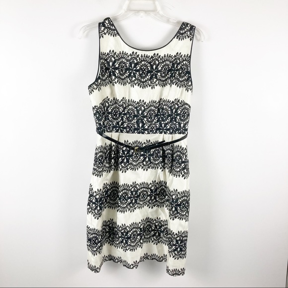 Kate Spade White & Black Lola Lace Silk Dress - Picture 3 of 10